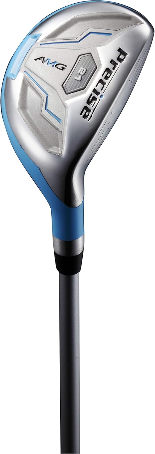 Precise AMG Right-Handed Complete Golf Clubs Set for Petite & Regular Height Women: 460cc Driver, 21° Hybrid, 3 Wood, 6-PW Stainless Irons, Putter, Stand Bag, 3 H/C's | Choose Your Color & Size