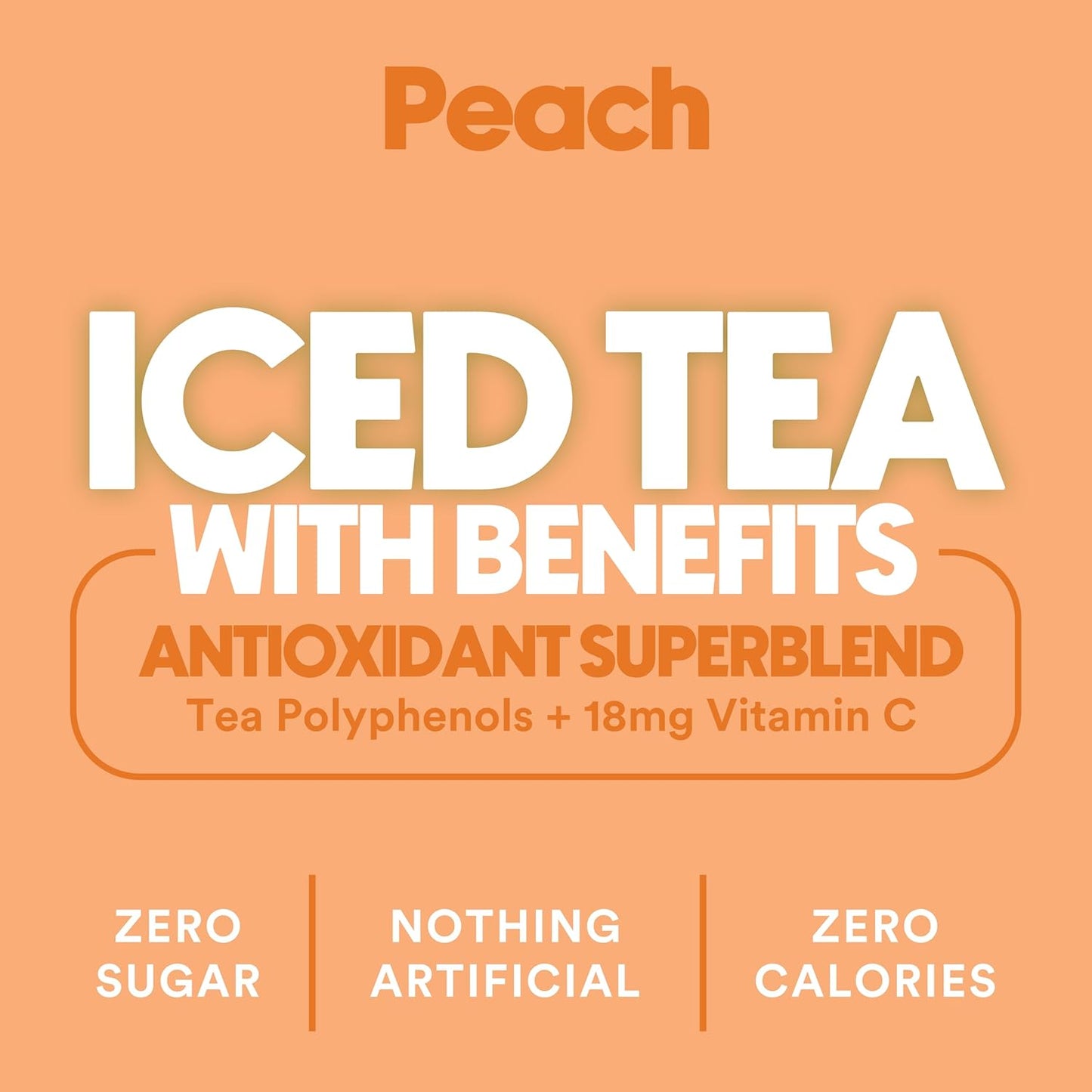 Ryl Iced Tea, Peach, Antioxidant Superblend, Zero Sugar, Low Carb, Zero Calorie Iced Tea, 16.0 Fl Oz (12-Pack)
