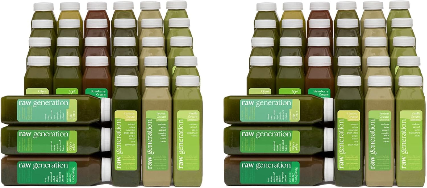 Raw Generation Cleanse for 2 – Two 5-Day Lower Sugar Cleanses for You & A Partner | Boost Digestion & Eliminate Bloating | Less Sugar & 35gProtein Daily | Gut, Colon, Liver