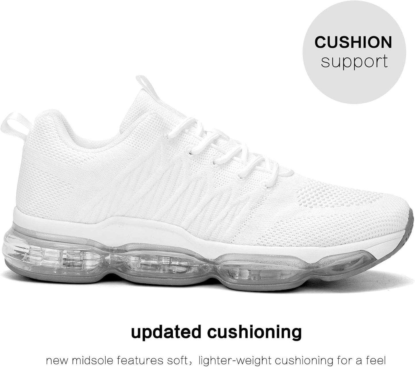 Men's Air Cushion Running Shoes Breathable Tennis Fashion Sneakers Non Slip Workout Casual Sport Shoes Gym Training Comfortable Walking Shoes