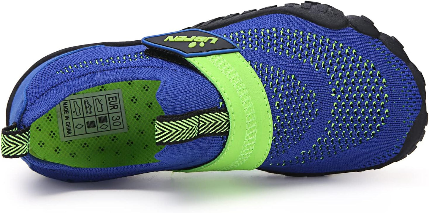 UBFEN Water Shoes for Kids Boys Girls Aqua Socks Barefoot Beach Sports Swim Pool Quick Dry Lightweight Toddler Little Big Kid