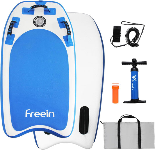Freein Body Board Inflatable, Surfboards BodyBoards for Beach River, Foldable Design for Easy Storage and Transport Anywhere