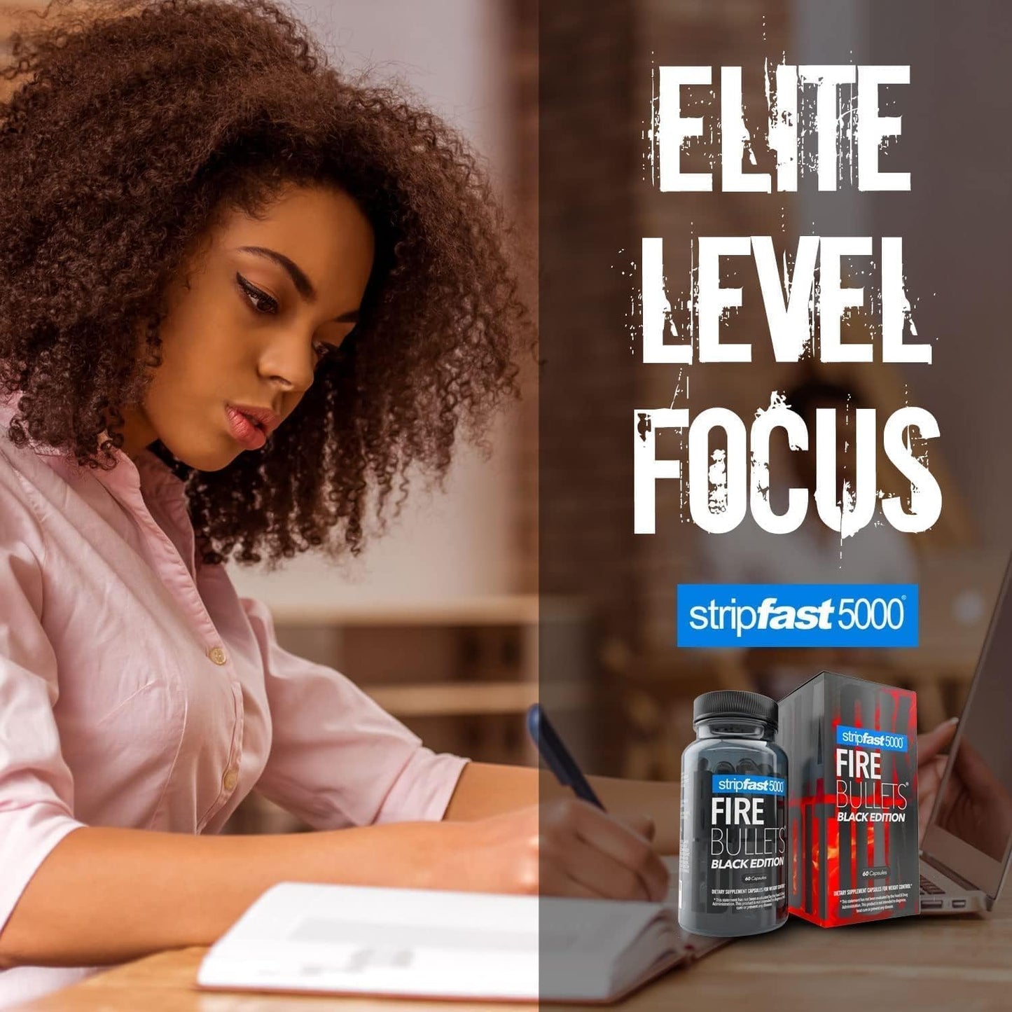 stripfast5000 Fire Bullets Black Edition Max Strength for Women and Men - Pack of 1