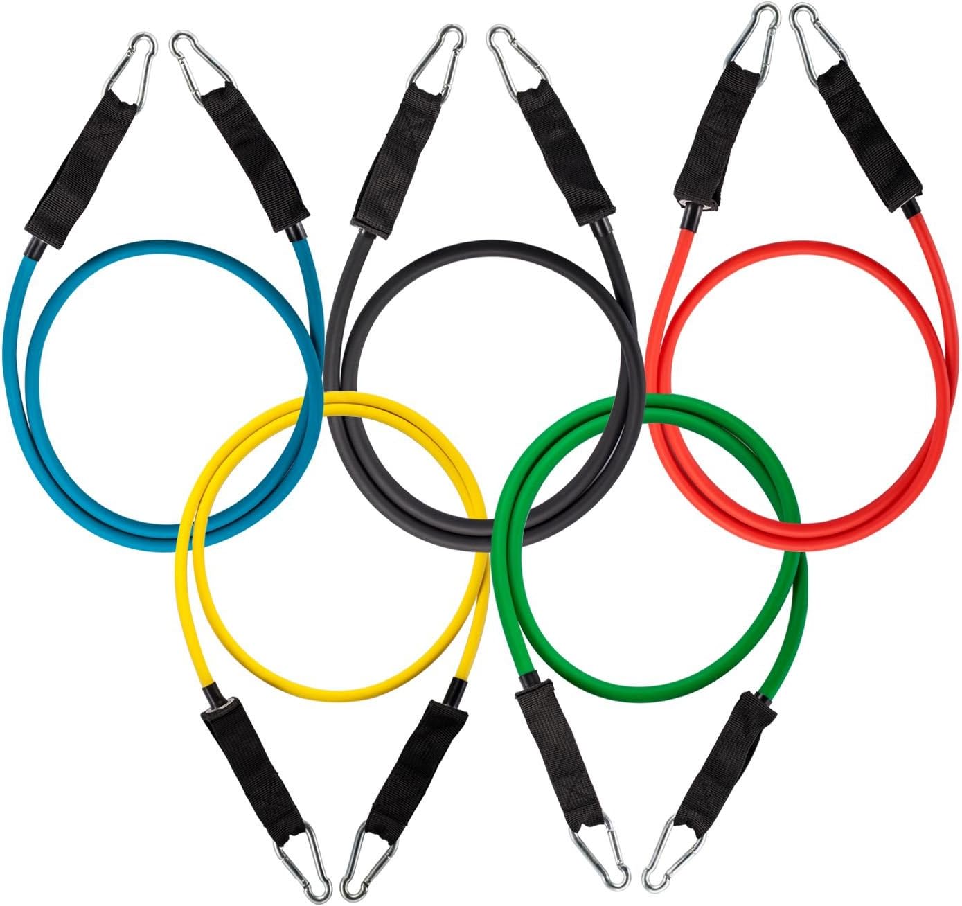 Fit Simplify Resistance Tube Bands 12 Piece Set with Instruction Booklet