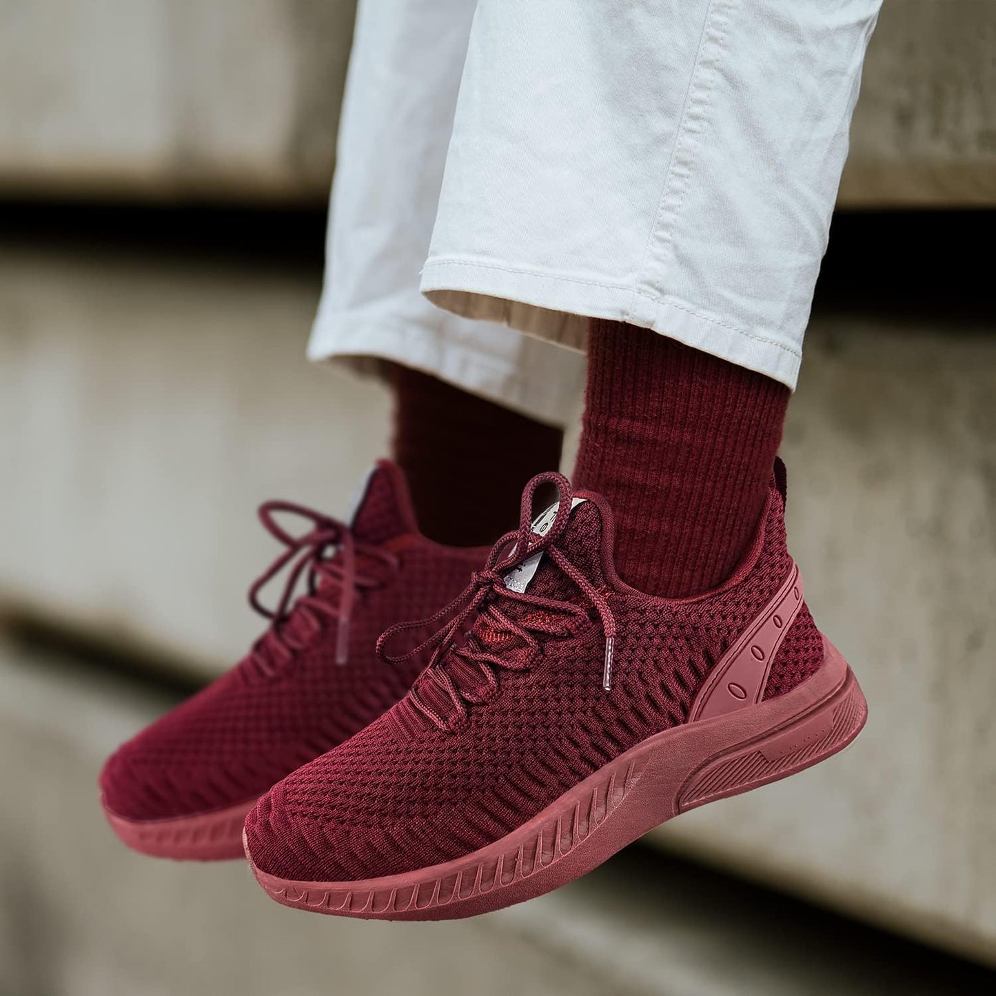 Feethit Mens Slip On Walking Shoes Blade Tennis Shoes Non Slip Running Shoes Lightweight Workout Shoes Breathable Mesh Fashion Sneakers