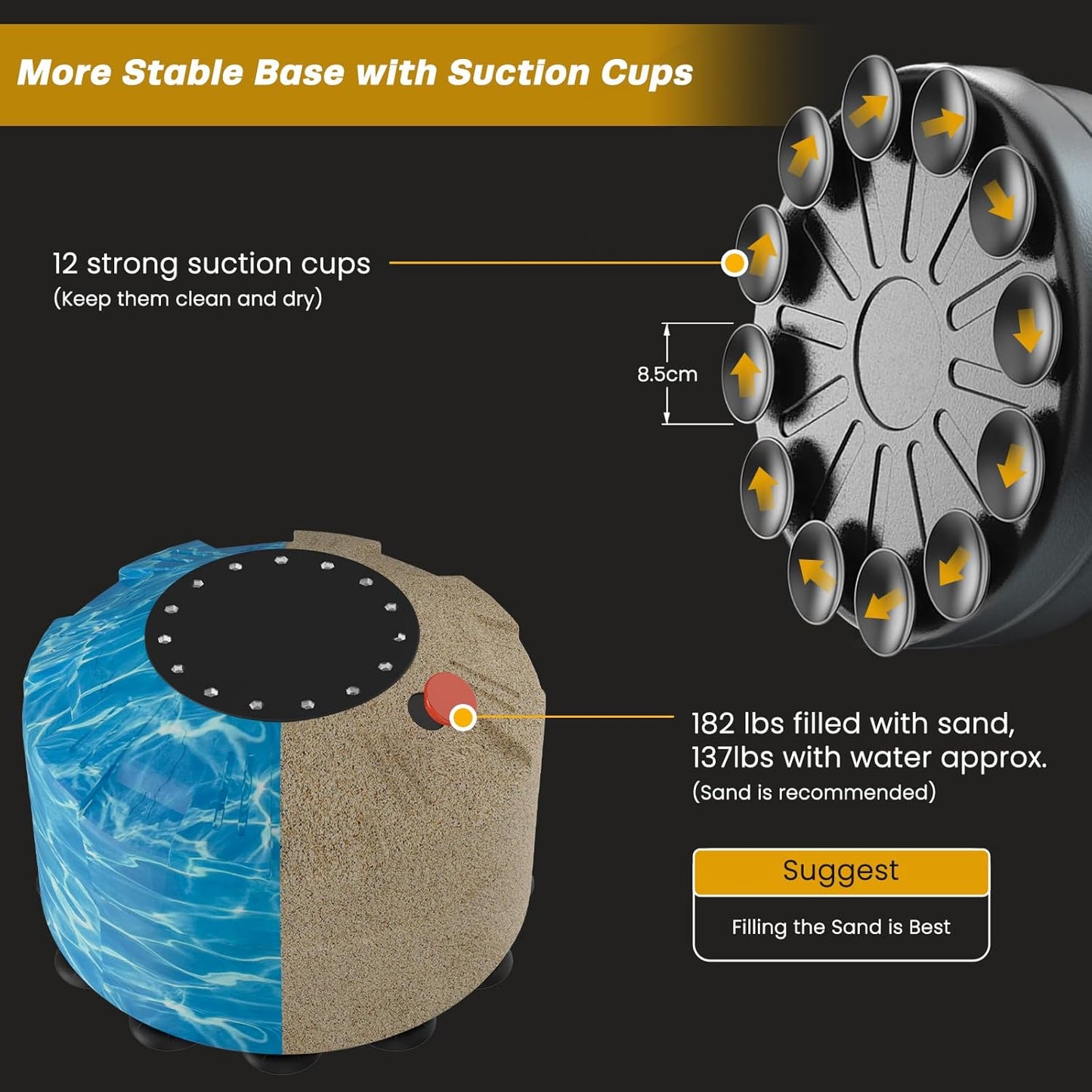 Dripex Freestanding Punching Bag, Heavy Boxing Bag with Stand for Adult Youth - Men Standing Boxing Punch Bag for Home Gym Workout