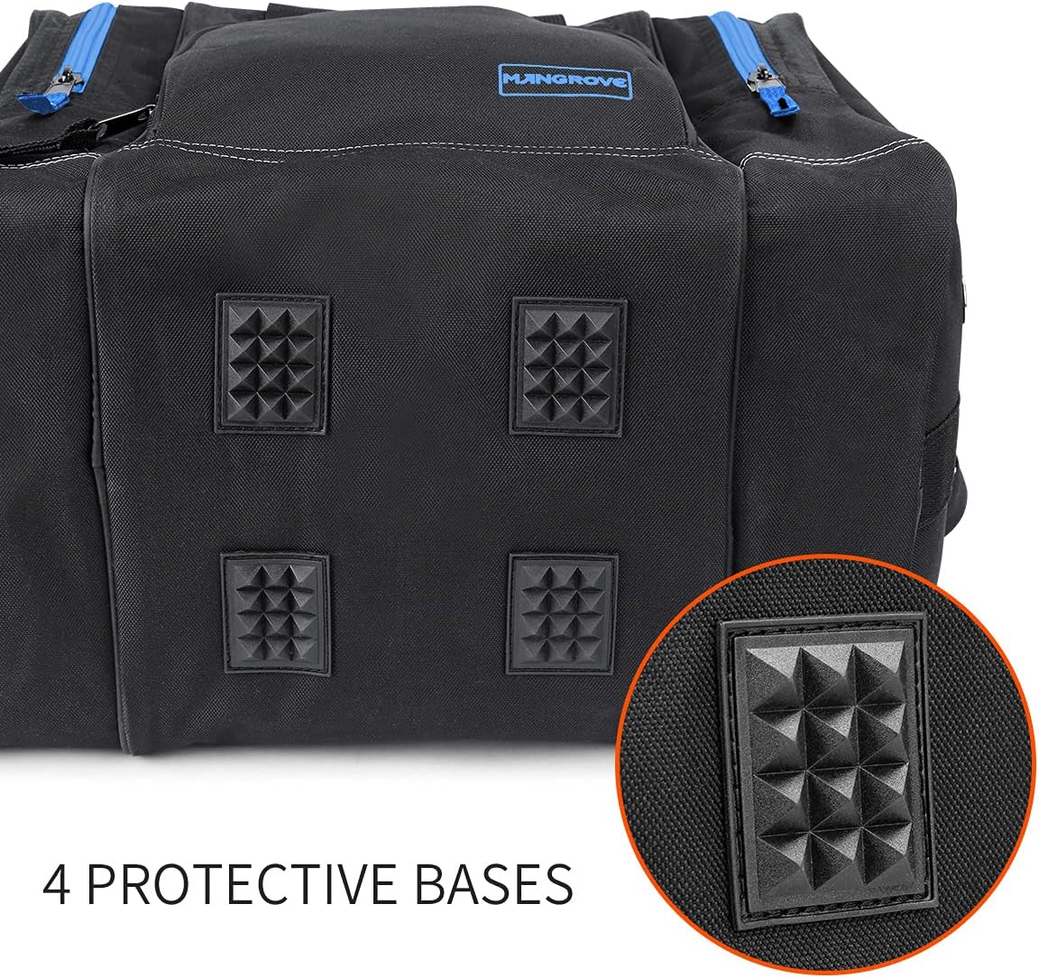 Mangrove Bowling Ball Bag for Single Ball, 2020 Bowling Ball Tote Bowling Bag with Padded Ball Holder - Fits Bowling Shoes Up to Mens Size 14 and Accessories (Black)