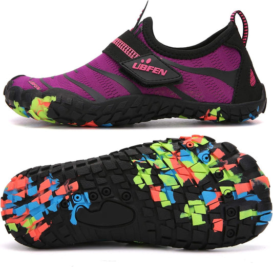 UBFEN Water Shoes for Kids Boys Girls Aqua Socks Barefoot Beach Sports Swim Pool Quick Dry Lightweight Toddler Little Big Kid