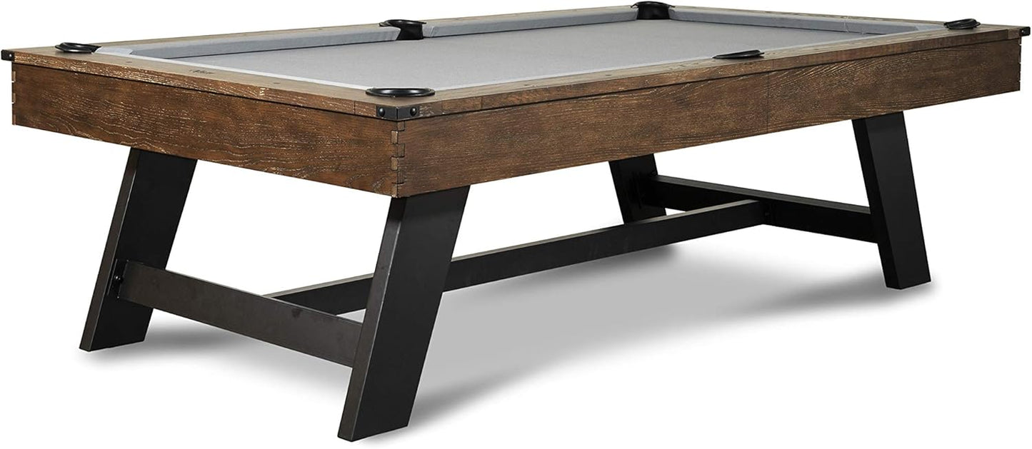 Nixon Billiards - Hunter Slate Billiard Pool Table(Metal Leg) - Brushed Walnut - 7 FT and 8 FT - White Glove Installation