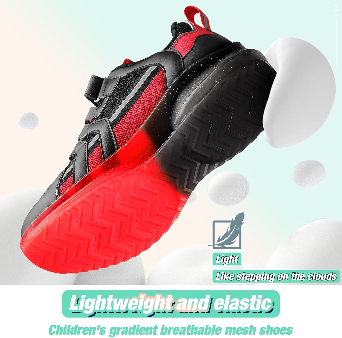 WETIKE Boy's Shoes Mesh Slip on Lightweight Running Sneakers