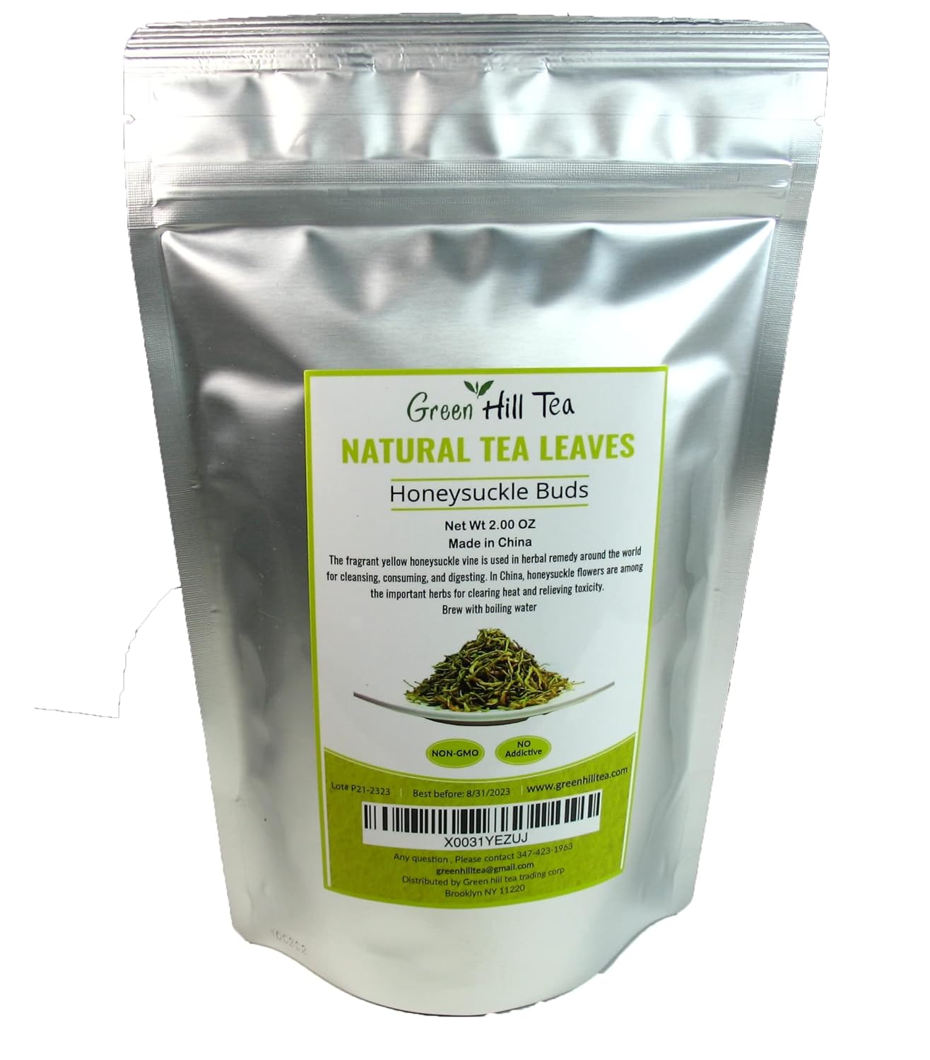 Greenhilltea traditional health herbs, Honey suckle dried herbal tea honeysuckle 2 OZ (56 grams)