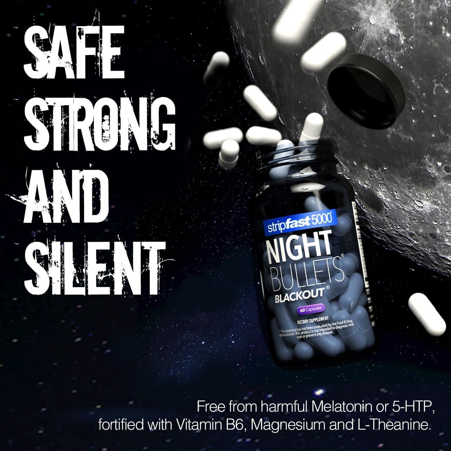 stripfast5000 Night Bullet Capsules for Women and Men - 60 Count