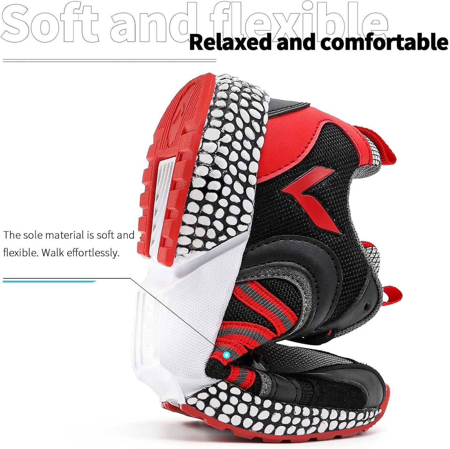 WETIKE Boy's Shoes Mesh Slip on Lightweight Running Sneakers