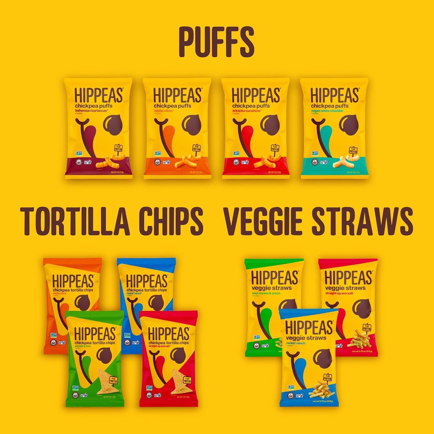 Hippeas Grillo's Dill Pickle, 0.75 Ounce (Pack of 18), 3g Protein, Fiber, Vegan, Gluten-Free, Crunchy, Plant Protein Snacks