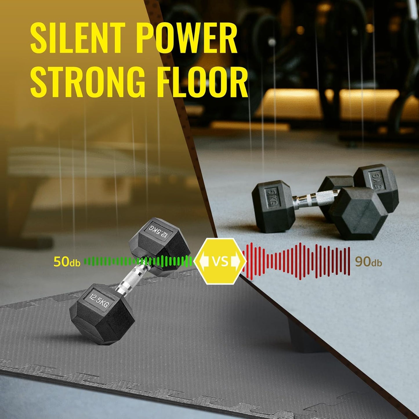 Hulkfit Puzzle Exercise Mat with EVA Foam Mat Interlocking Floor Tiles for Home Gym Mats Flooring for Garage Floor Padding for Kids Exercise Equipment Mats