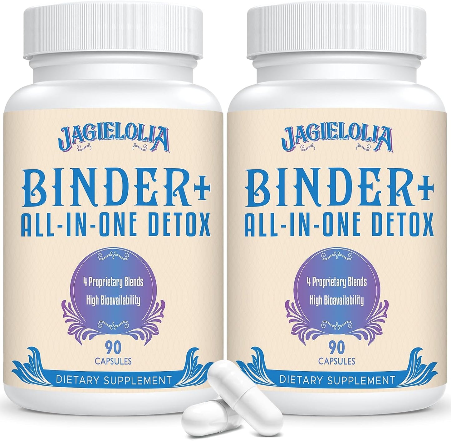 All-In-One Detox Binder Supplement 1500 MG - High Bioavailability, Liver Gut Detox Cleanse with Activated Charcoal, Zeolite & Bentonite Clay for Toxins, Liver, Digestive, 180 Vegan Capsules