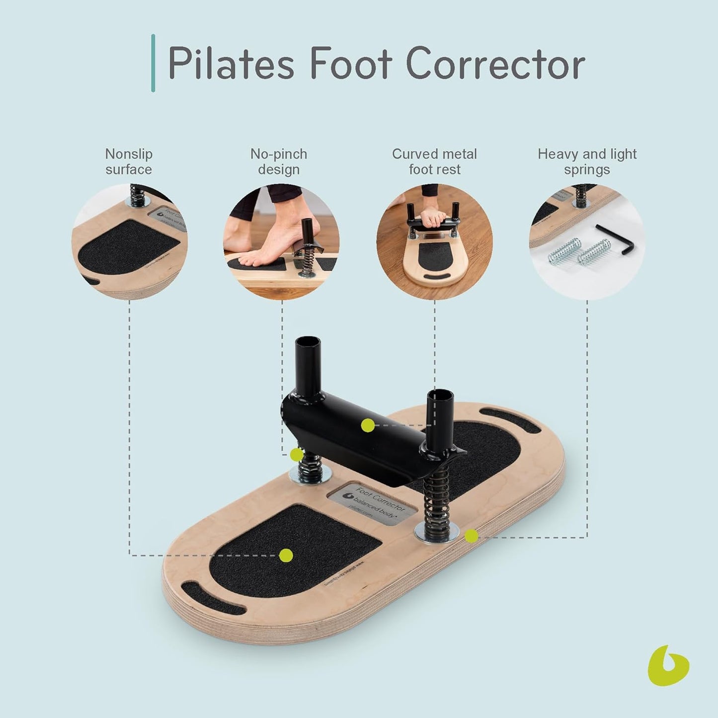 Balanced Body Foot Corrector, Foot Arch Support and Strengthener, Pilates Equipment for Home Gym or Studio