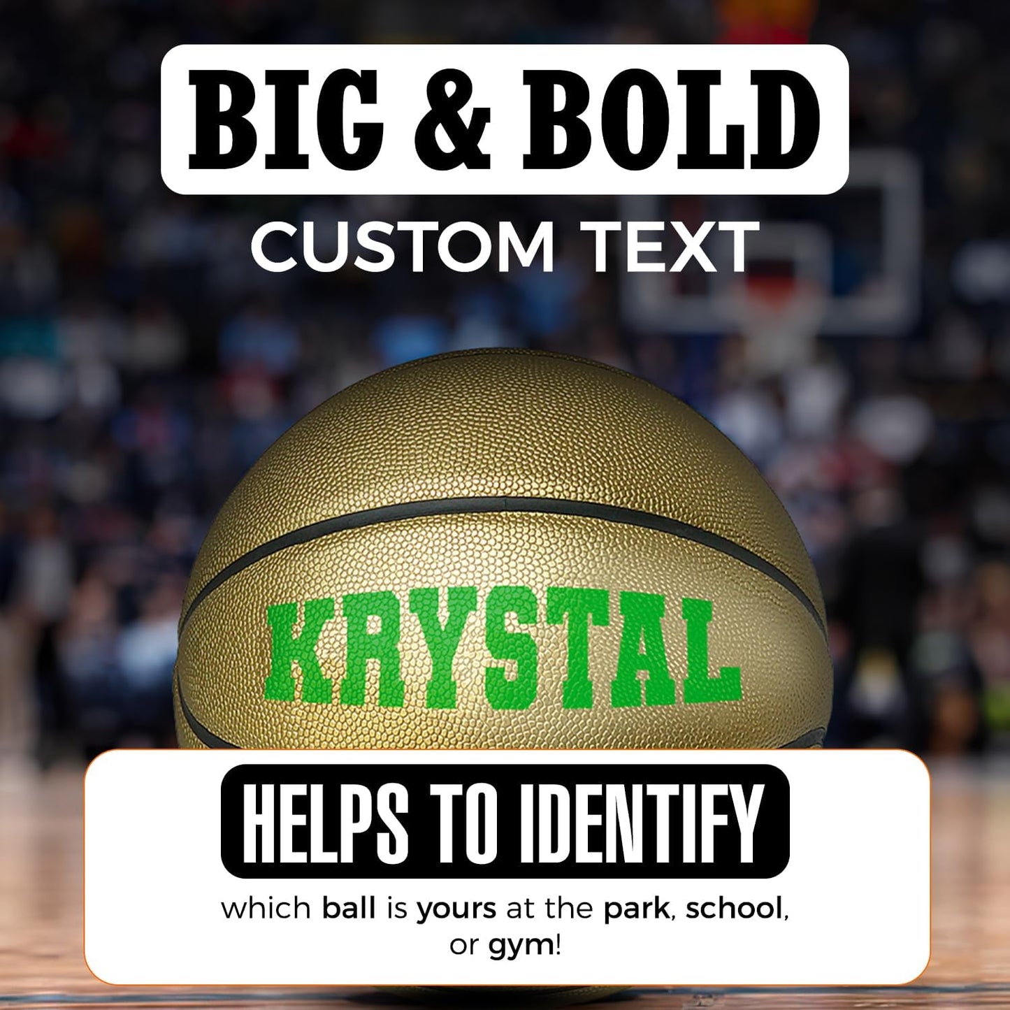 HAMMET Personalized Basketball – Customized Basketball with Your Name or Text – Multiple Colors, Fonts & Designs Available – Durable for Indoor and Outdoor - Ideal Gift for Son, Daughter, Boy or Girl