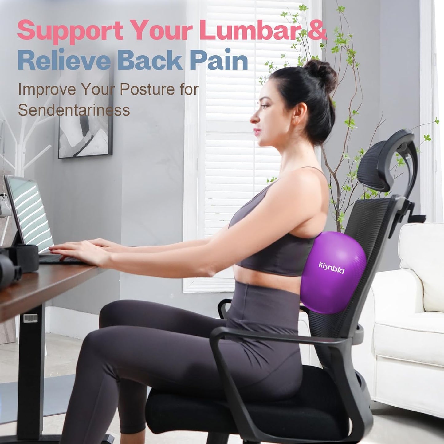 Small Exercise Ball, 9 Inch Mini Pilates Ball, Anti Burst and Slip Resistant Mini Yoga Ball for Stability, Fitness, Physical Therapy, Stretching & Core Strength Workout at Home Gym & Office