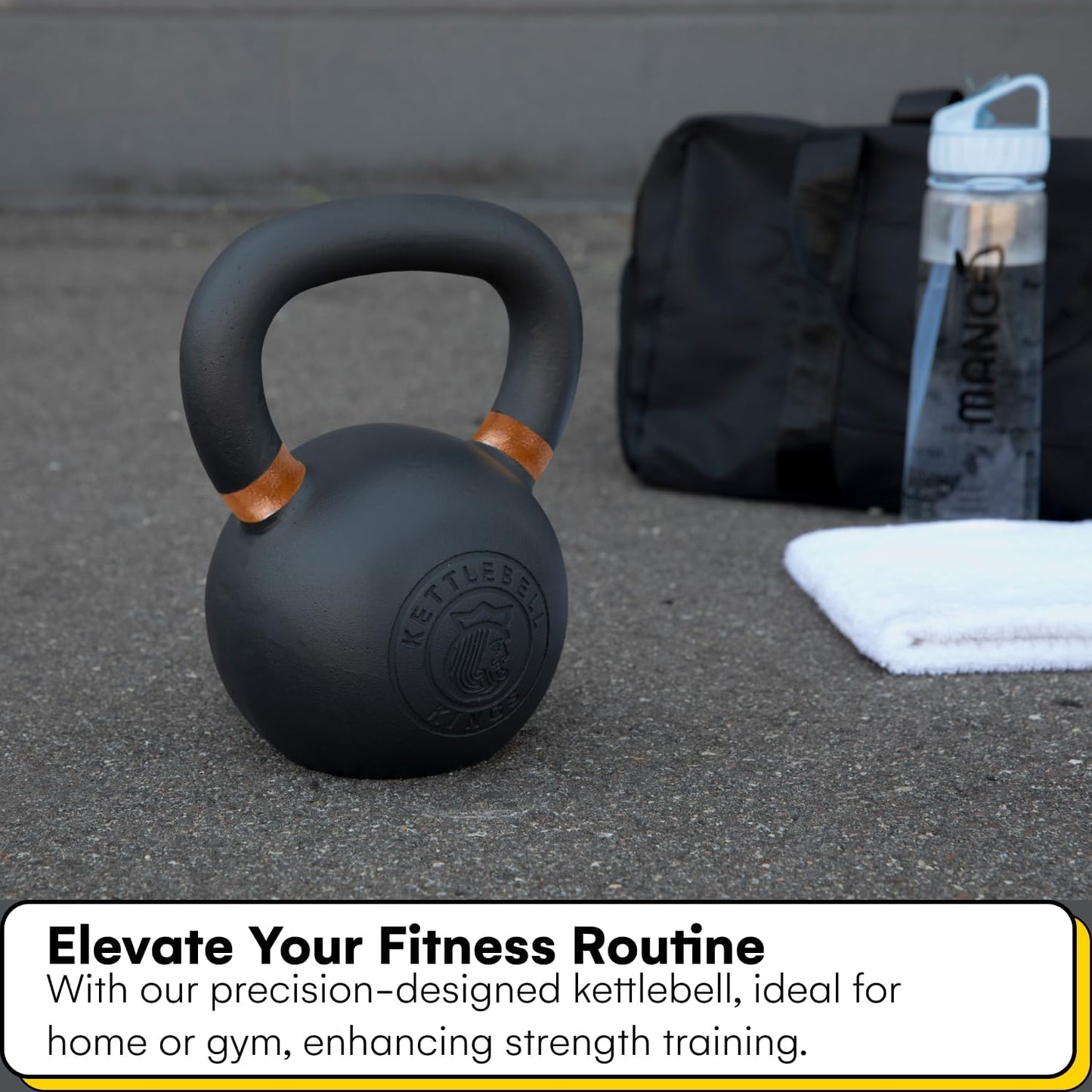 Kettlebell Kings Powder Coated Kettlebell Weights - 9-97 lb Strength Training Kettlebells for Men and Women - Hand Weights Workout Gym Equipment - Weights Set for Home Gym- New