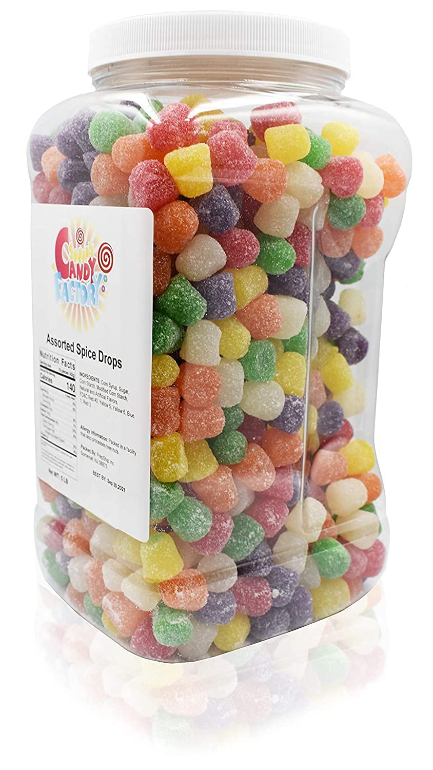 Sarahs Candy Factory Assorted Spice Drops 5 Lbs in Jar