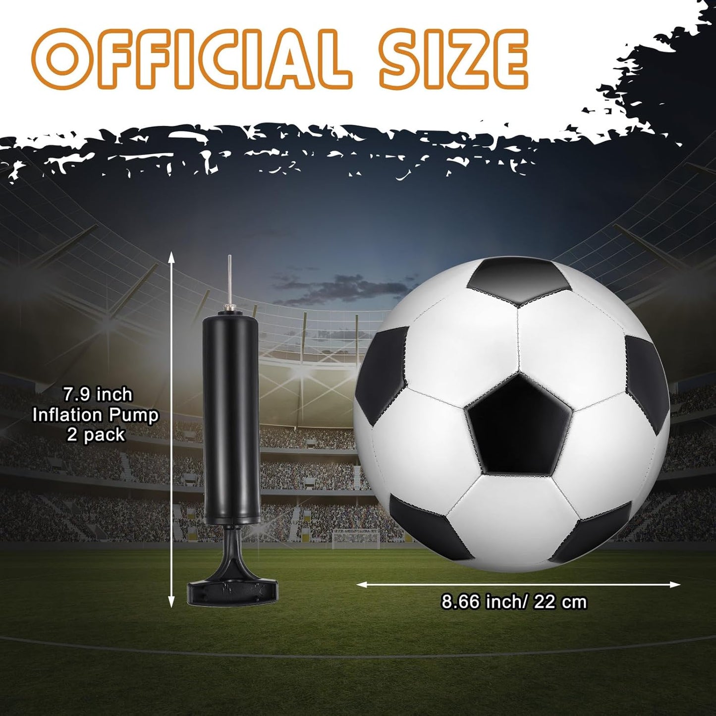 12 Pcs Soccer Balls for Teen Adult Bulk Deflated Soccer Ball with Pump Size 5 Indoor Outdoor Training Practice for School Sports Game Birthday Gifts Party Back to School