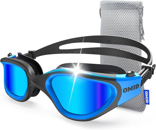 OMID Swim Goggles, P2 Polarized Swimming Goggles for Men Anti-fog Goggles Swimming for Adult Women