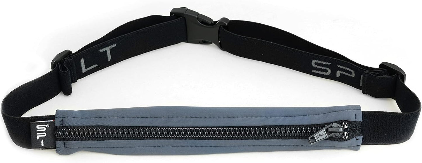 SPIbelt Running Belt for Women Men, Phone Holder for Running, Running Fanny Pack, Holder for Phone, Running Waist Pack, Adjustable Waist, [Fits All Phones]. Anthracite with Black Zipper