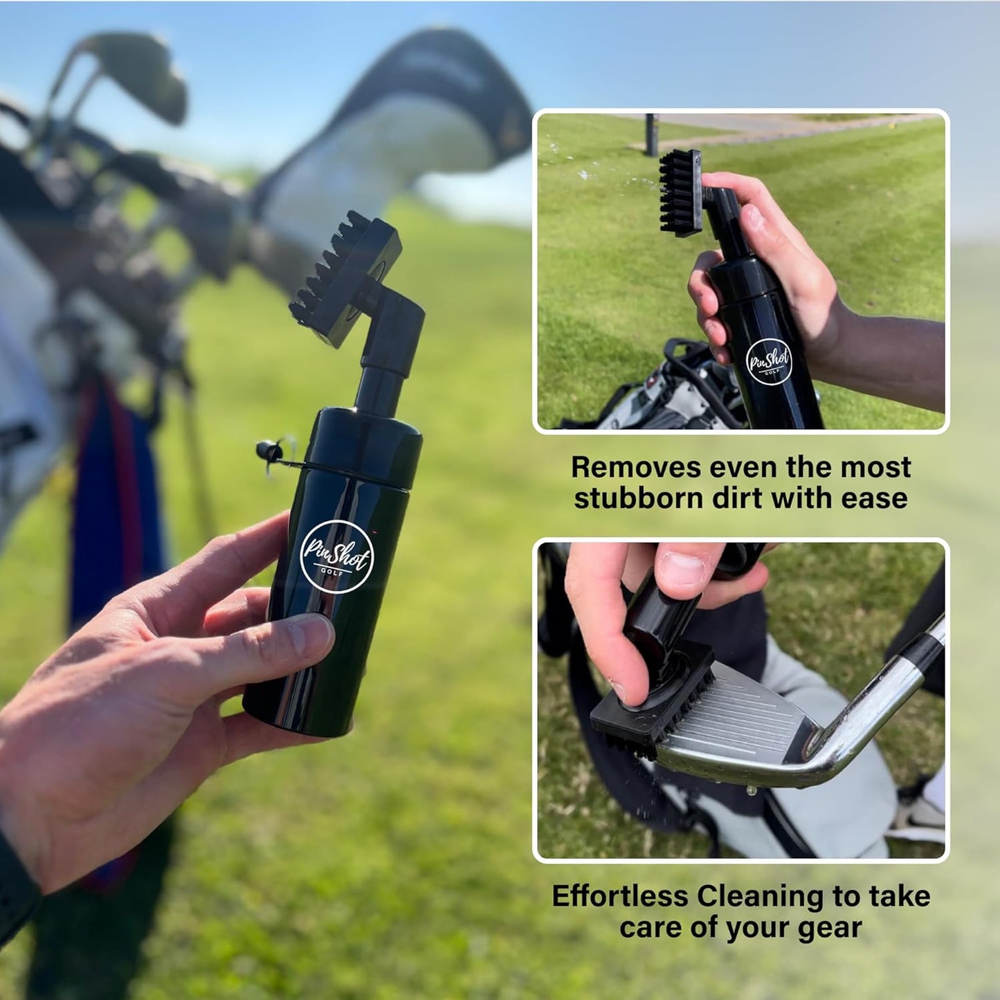 PINSHOTGolf Cleaning Brush, Golf Brush, Golf Club Cleaner, Professional Golf Club Cleaning Brush Golf Accessories