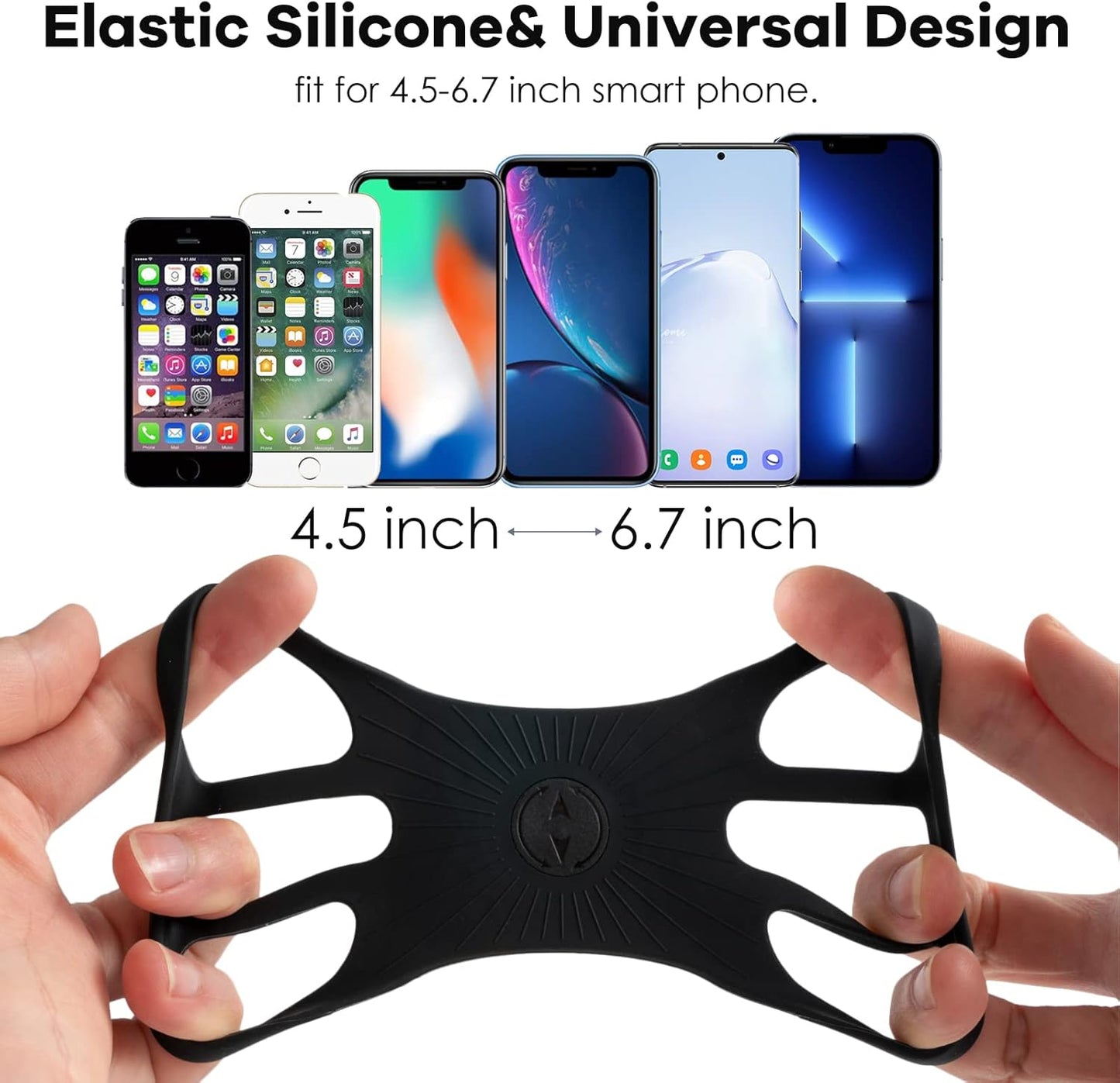 Cikyner Running Armband, Upgraded 3 in 1 Running Phone Holder Sports Armband Bicycle Phone Holder 360° Rotatable & Detachable Running Phone Armband for 4.5-7'' iPhone for Gym Running Hiking