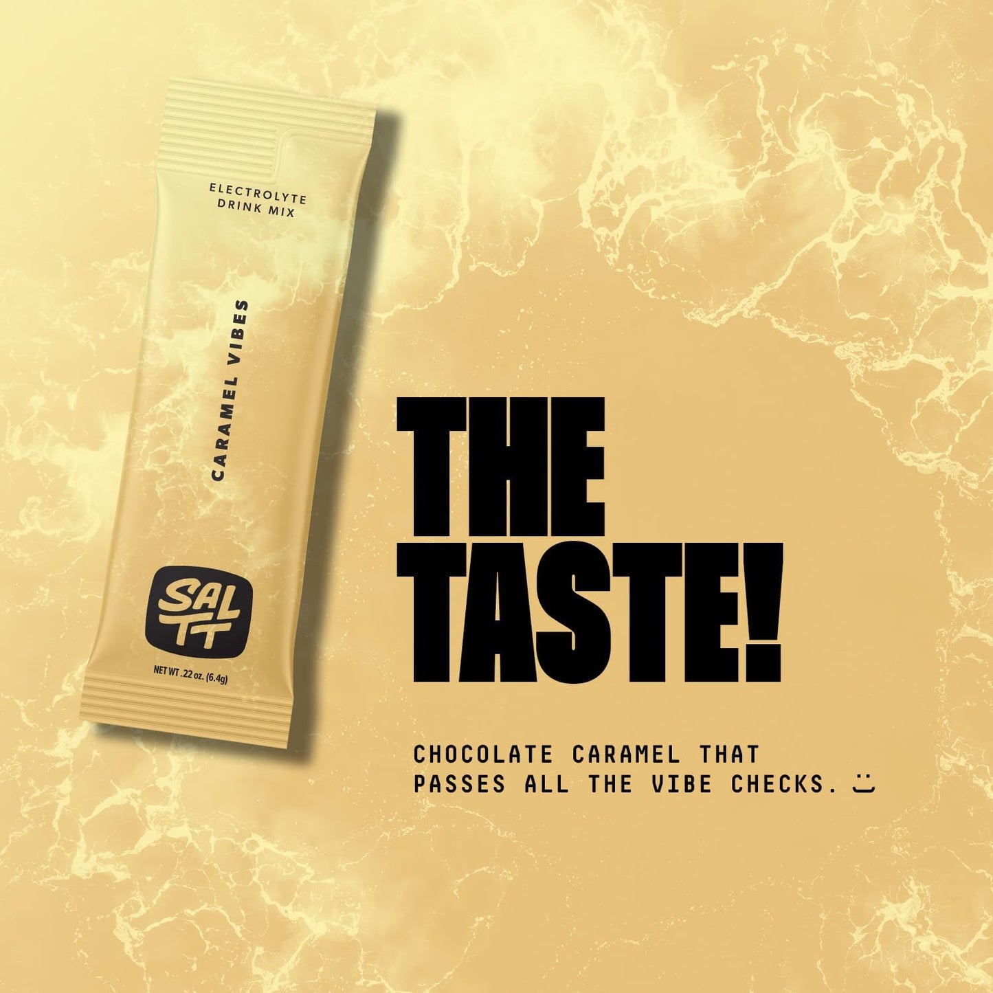 Keto Chow SALTT Electrolytes Powder Packets, Caramel Vibes (30 Hydration Packets) - Magnesium, Potassium, Sodium, Trace Minerals - Vegan, Gluten Free, Sugar Free - Travel Essentials - Made in USA