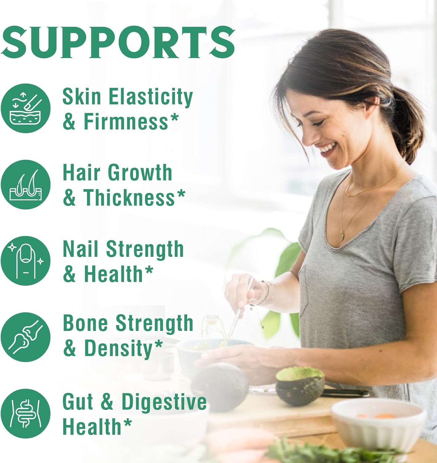 Bovine Collagen Peptides Powder for Women and Men, Grass-Fed Hydrolyzed Collagen Protein Type I & III, Skin, Hair, Nails, Bones, Digestion, Unflavored, Non-GMO, Keto & GF, 11 Servings, 8oz