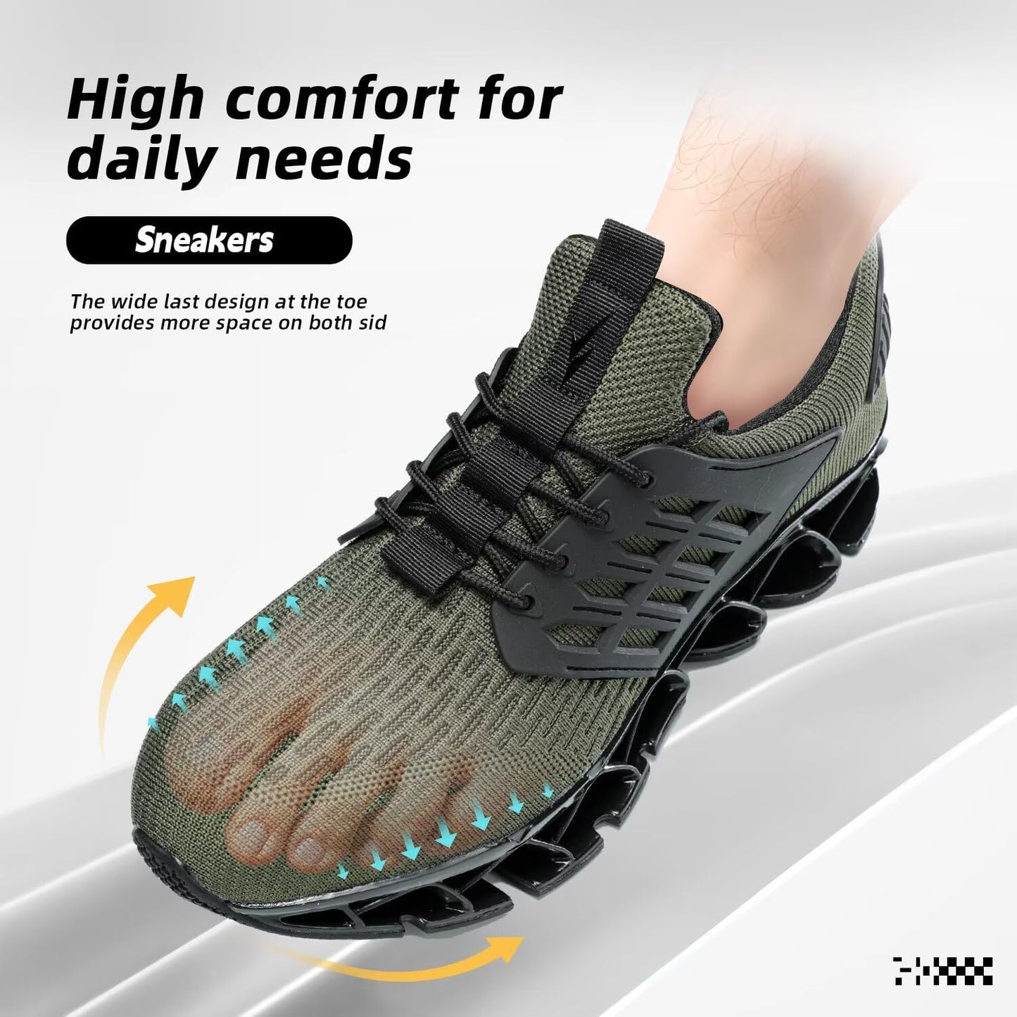 Mens Slip on Walking Running Shoes Blade Tennis Casual Fashion Sneakers Comfort Non Slip Work Sport Athletic Trainer