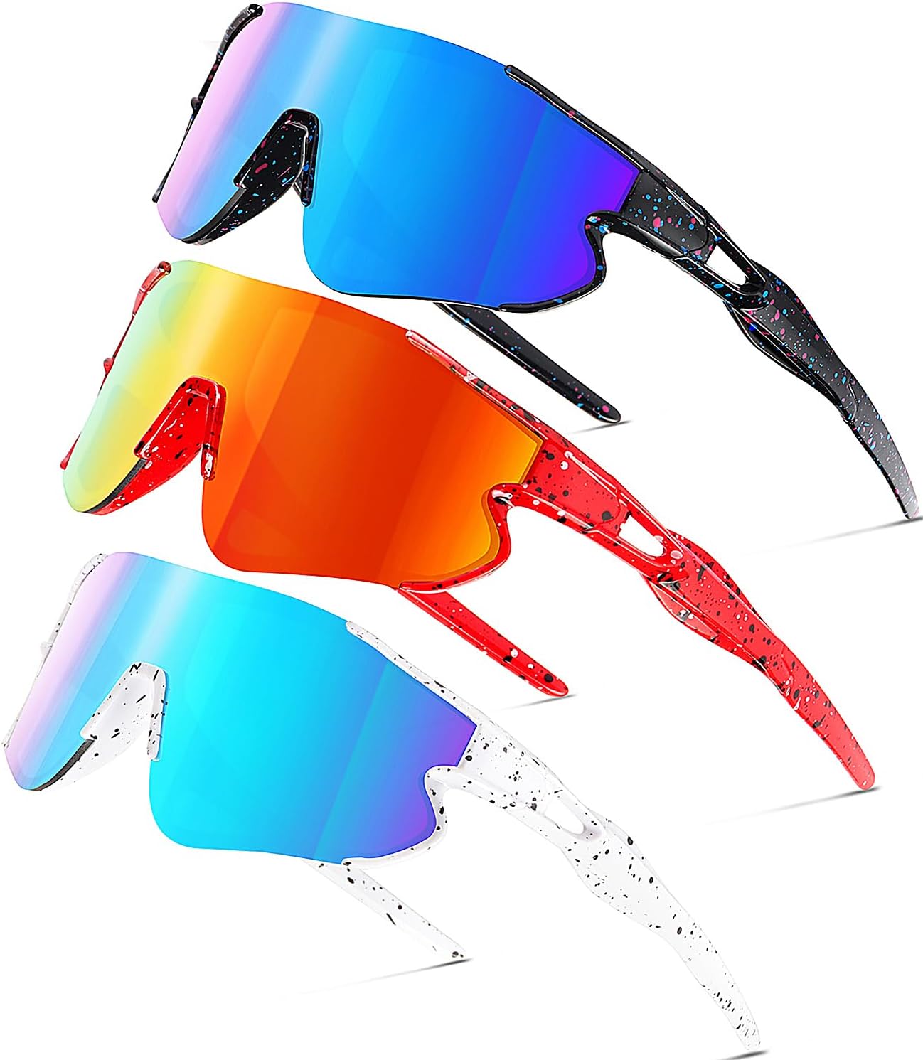 Kids Baseball Sunglasses for Boys Girls Youth Softball Cycling Sports Sunglasses UV400 Protection Age 5-12