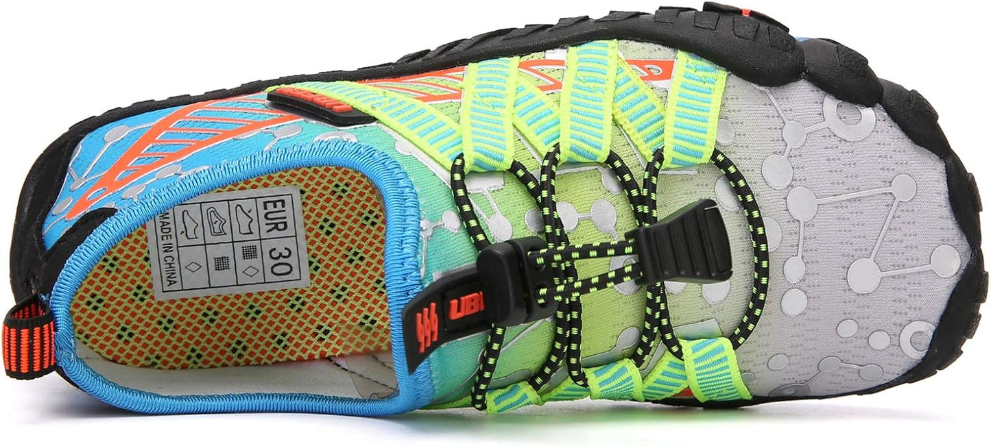 UBFEN Water Shoes for Kids Boys Girls Aqua Socks Barefoot Beach Sports Swim Pool Quick Dry Lightweight Toddler Little Big Kid