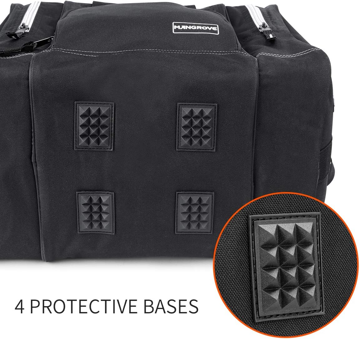 Mangrove Bowling Ball Bag for Single Ball, 2020 Bowling Ball Tote Bowling Bag with Padded Ball Holder - Fits Bowling Shoes Up to Mens Size 14 and Accessories (Black)