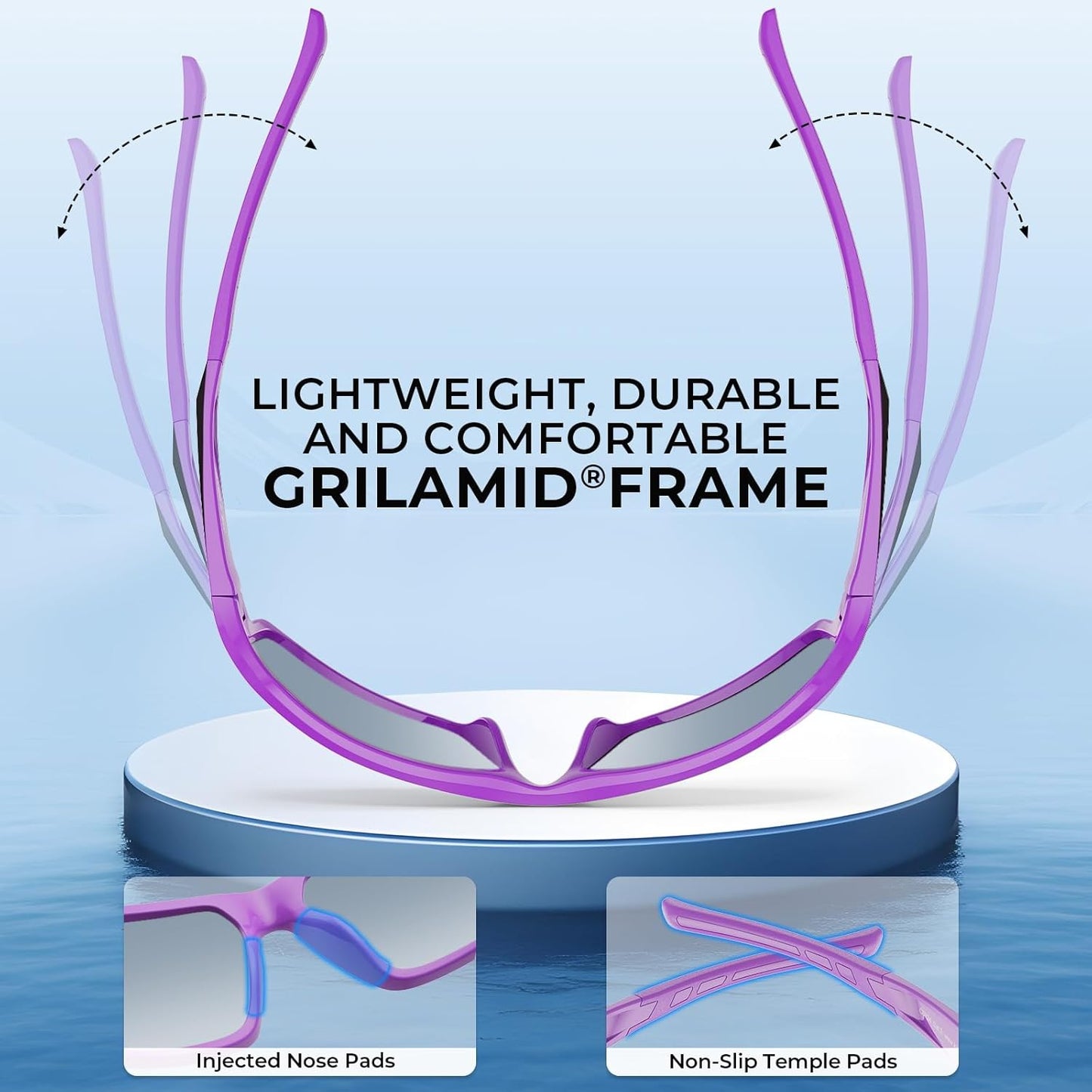 KastKing Chippewa Polarized Fishing Sunglasses, UV400 Protection Full Wrap Frame Sports Cycling Sunglasses, 1.0mm TAC Lenses