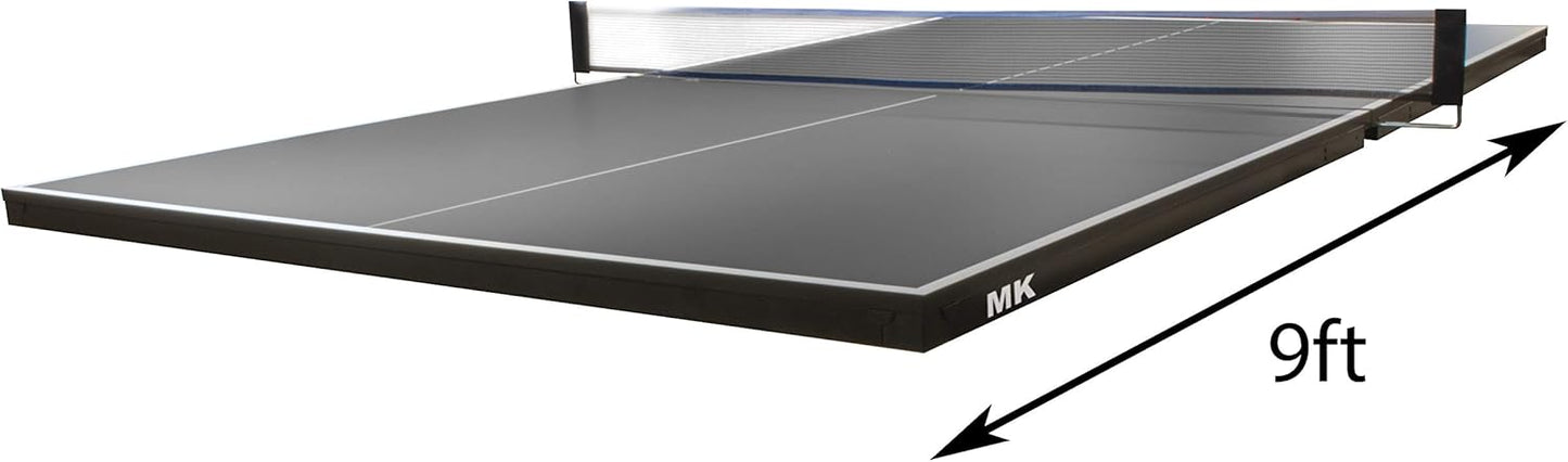 Pool Table Conversion Top - Go from Pool to Ping Pong in Seconds - Regulation Size - 9' x 5' - 19mm Thick Top - Regulation Net Set Included - Warranty: 3-Year