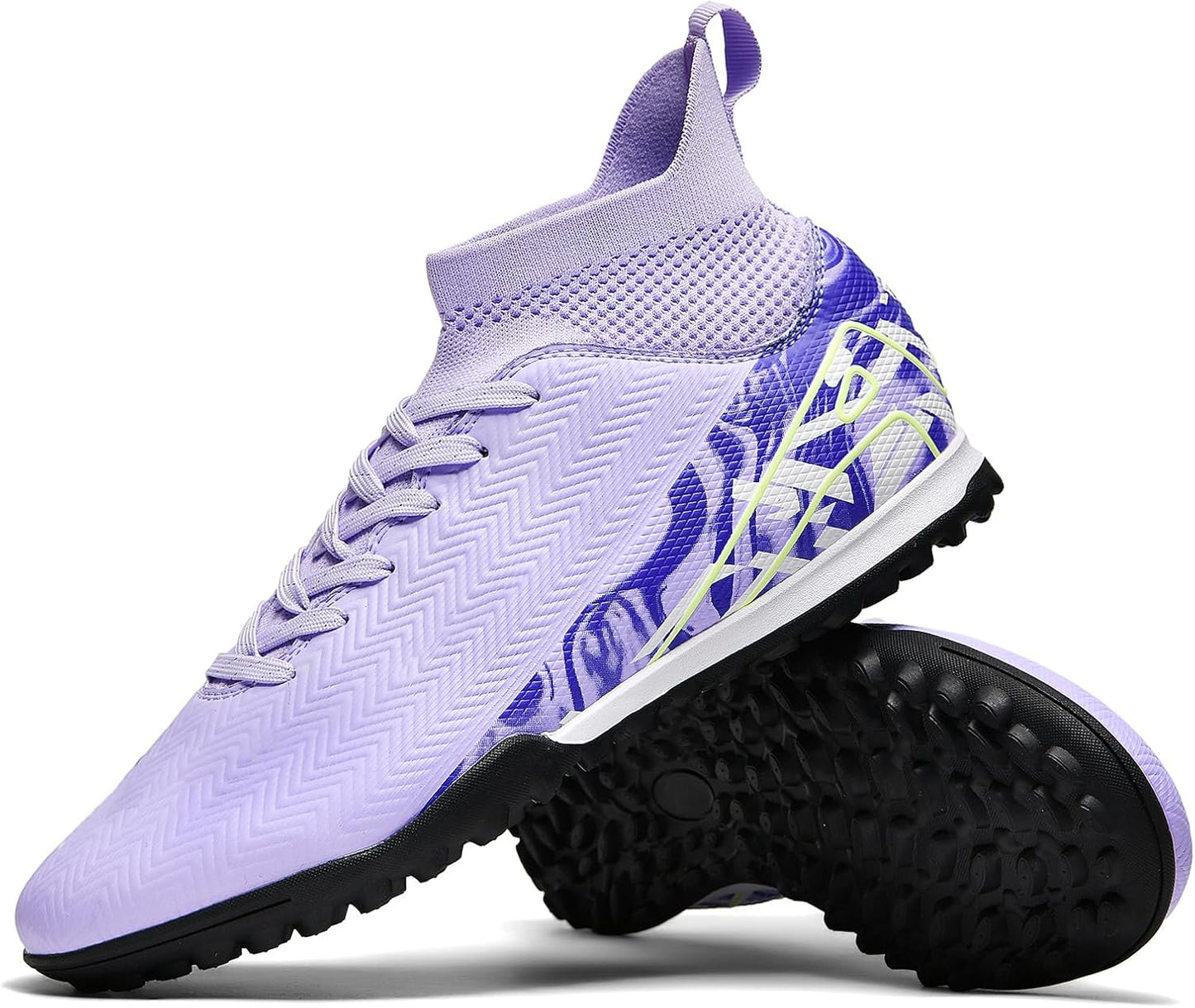 Indoor Soccer Cleats Mens Womens Turf Soccer Cleats Wide Socer Shoes FG AG TF High Ankle Football Boots