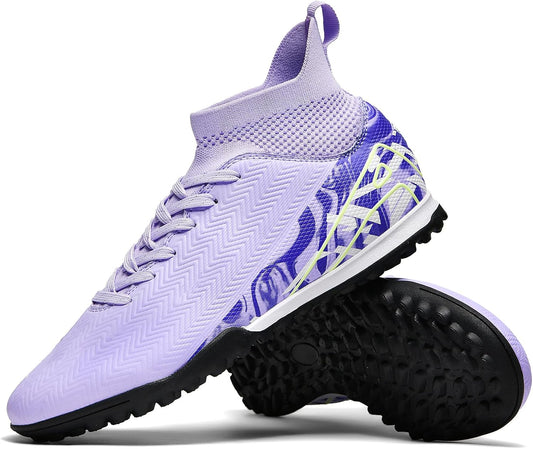 Indoor Soccer Cleats Mens Womens Turf Soccer Cleats Wide Socer Shoes FG AG TF High Ankle Football Boots