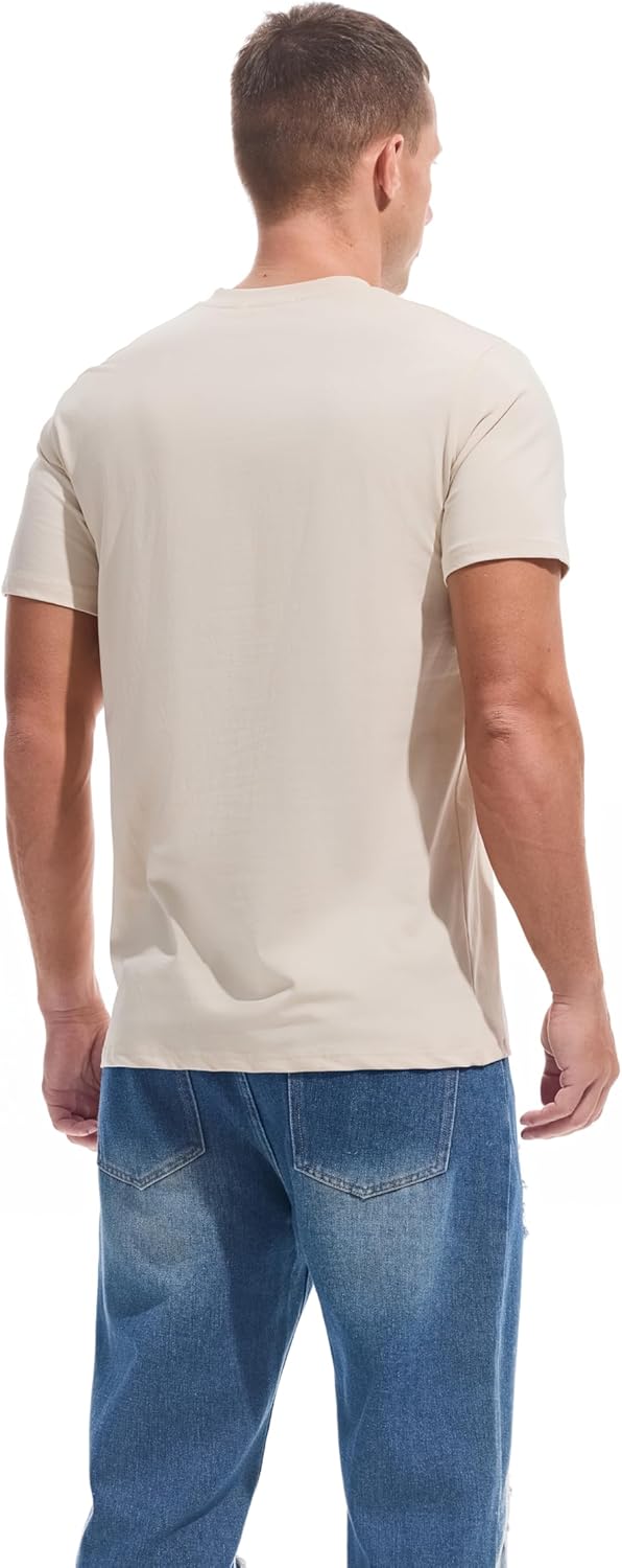 VEIISAR Premium V Neck T Shirts for Men - Modern Fitted Tees Vneck Undershirts