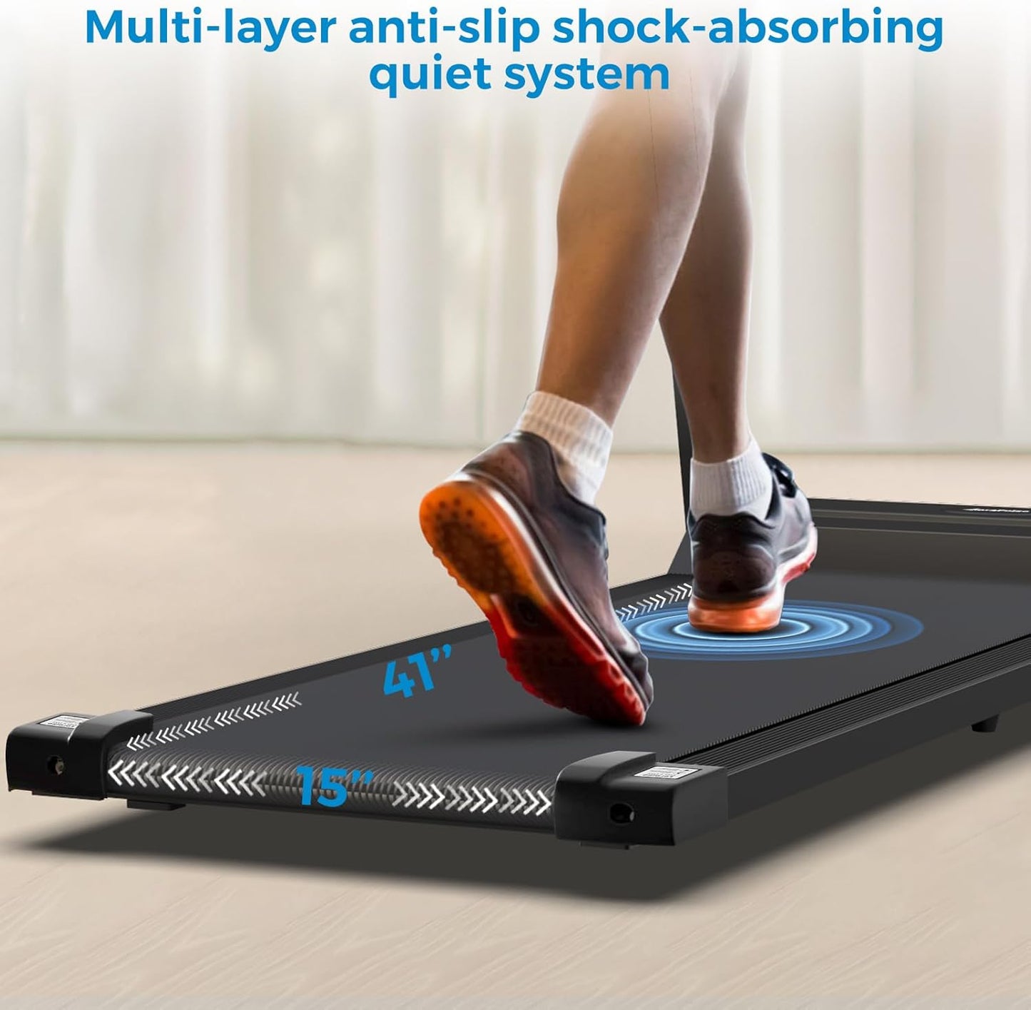 Portable Foldable Treadmills for Home, Small Folding Treadmill for Home Office with 300 LBS Capacity, Walking Running Exercise Electric Compact Treadmill with LED Display