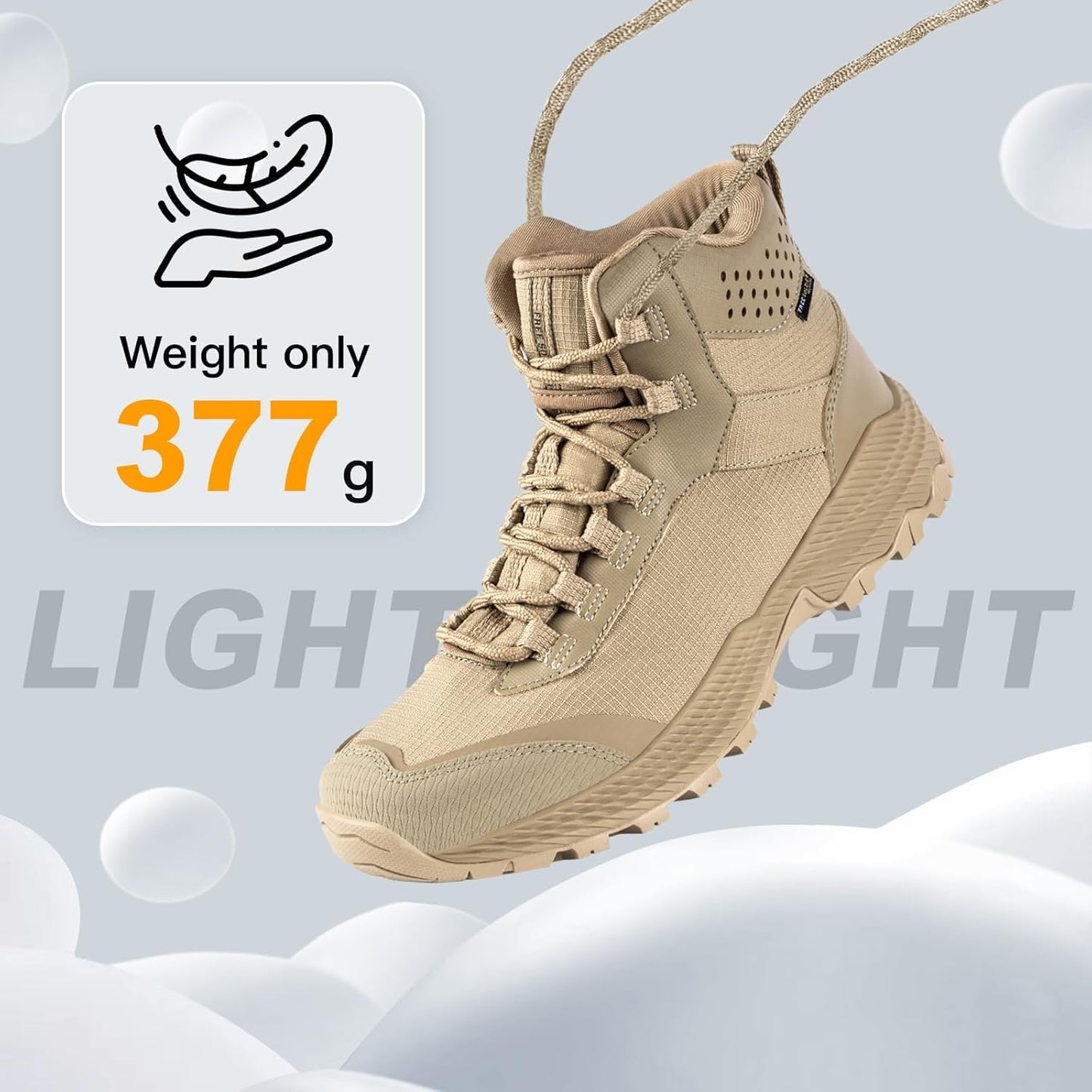 FREE SOLDIER Men's Tactical Hiking Boots Breathable Desert Boots Lightweight Work Military Boots