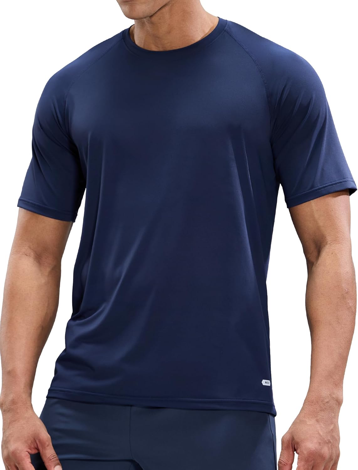 MIER Men's Dry Fit Workout T-Shirts Athletic Running Tee Short Sleeve Crew Neck Gym Tops, Polyester, Moisture Wicking