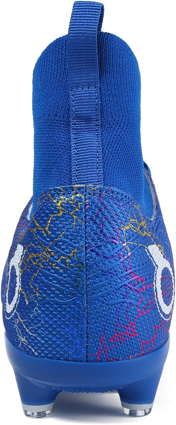 Boys' Soccer Shoes Kids Firm Ground Soccer Cleats Girls Athletic Sneakers Outdoor Turf Football Shoes for Little/Big Kid