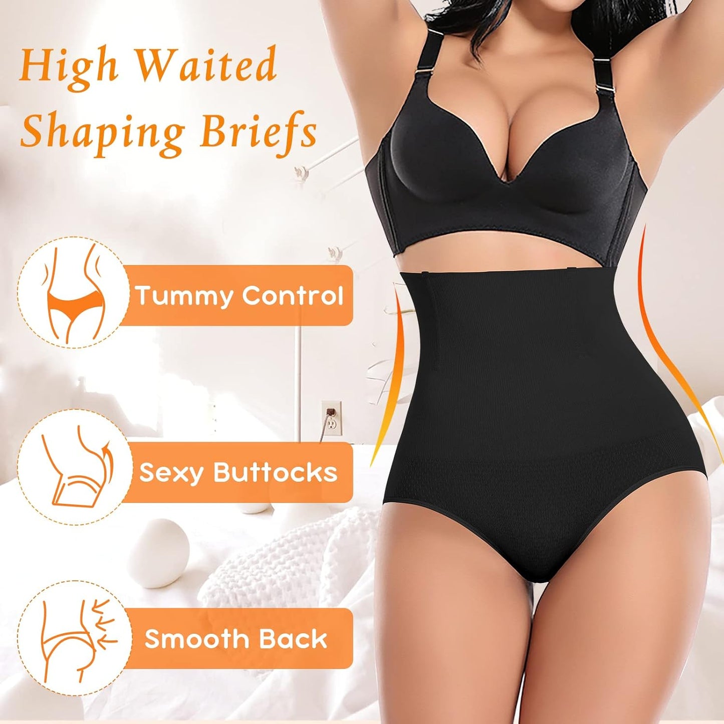 Tummy Control Shapewear Panties for Women High Waisted Body Shaper Slimming Shapewear Underwear Girdle Panty