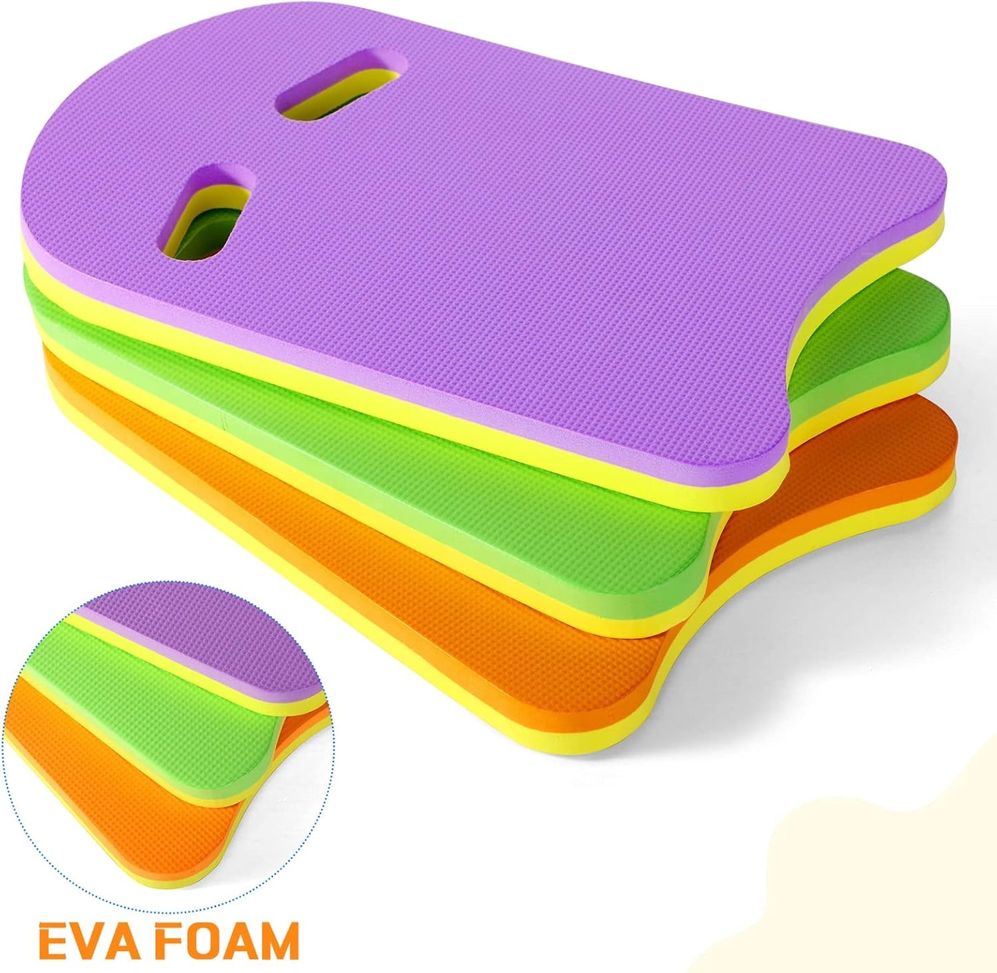 Kickboard Swimming Training Kick Board U Design Summer Aid Float Equipment EVA Foam with Integrated Hole Handle for Water Pool Accessories