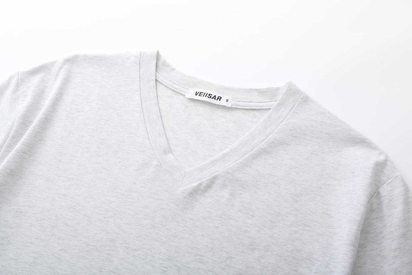 VEIISAR Premium V Neck T Shirts for Men - Modern Fitted Tees Vneck Undershirts