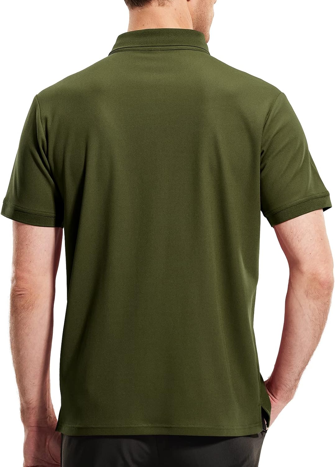 MIER Polo Shirts for Men Short Sleeve Quick Dry Polyester Collared Shirts Casual Golf Shirts, Moisture-Wicking