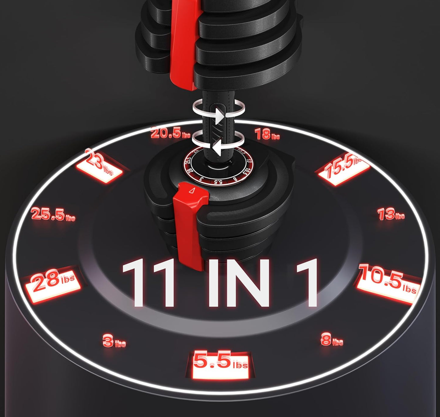 Yaheetech Adjustable Dumbbell Set 28/40/52.5/90LBS Adjustable Dumbbells Fast Adjust Dumbbell Weight Set with Anti-Slip Handle and Tray for Men/Women Home Gym Strength Training Equipment Single/Pair